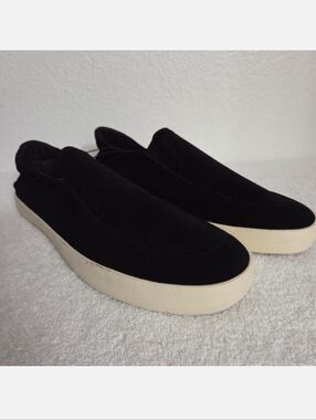 Staheekum Men's Flipside Crash-back Black Suede Slip-On Shoes Size 12